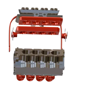 COOLER/SUPPORT FOR V8+4 ENGINE - Model thumbnail 15