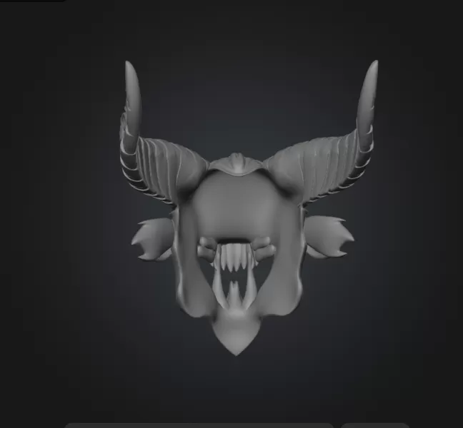 Demon mask - Model preview 3