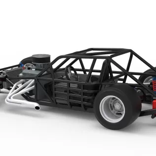 Vintage Asphalt Modified stock car Base V9 Scale 1:25 - Model thumbnail 12