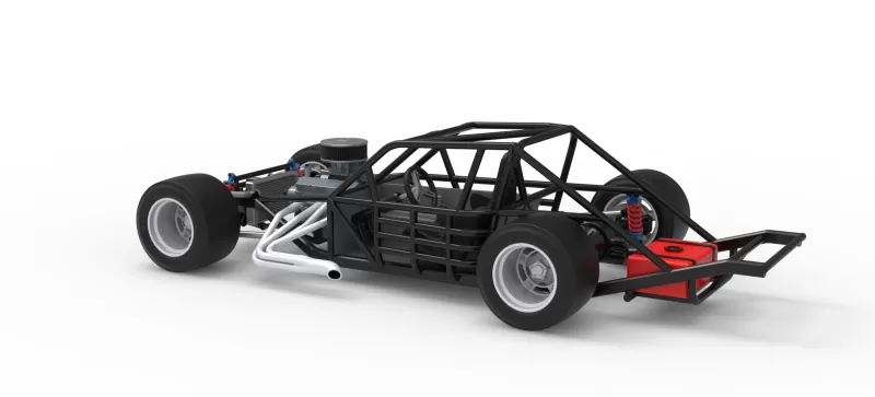 Vintage Asphalt Modified stock car Base V9 Scale 1:25 - Model preview 12