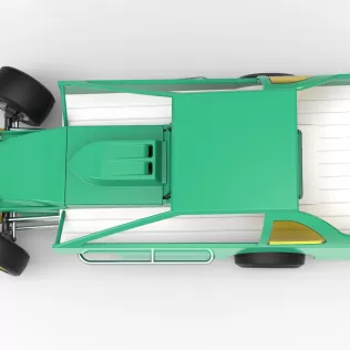 Northeast Dirt Modified stock car while turning V2 Scale 1:25 - Model thumbnail 11