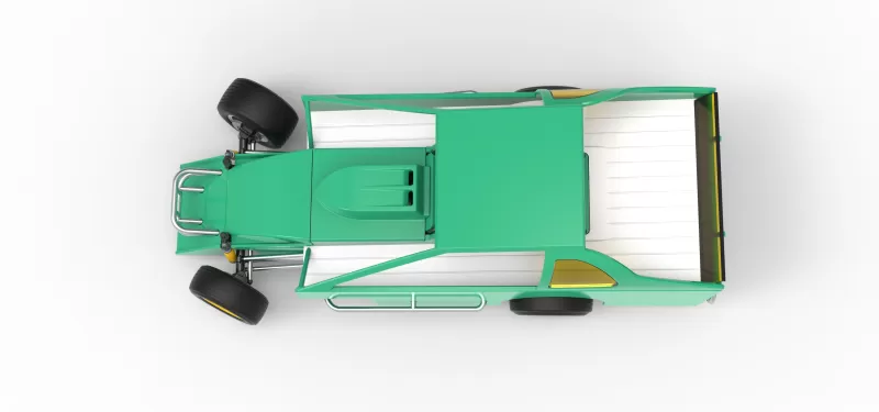 Northeast Dirt Modified stock car while turning V2 Scale 1:25 - Model preview 11