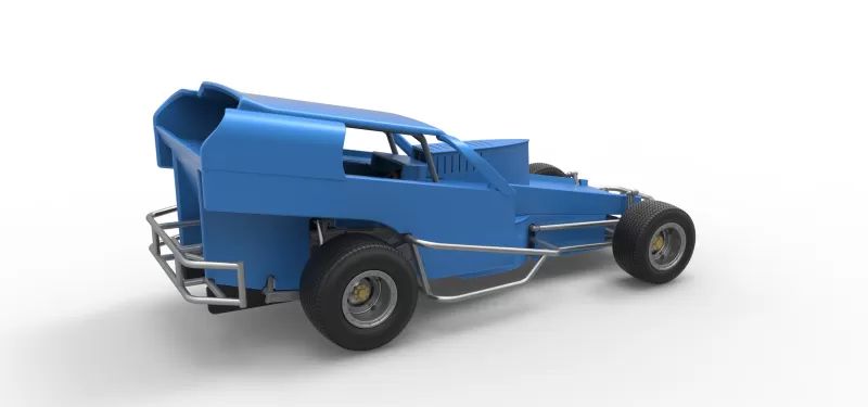 Vintage Dirt Modified stock car Version 2 Scale 1:25 - Model preview 20