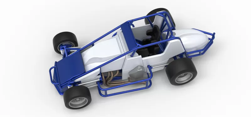 Pavement Silver Crown Car Scale 1:25 - Model preview 4