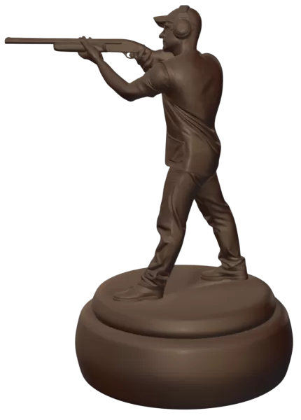 Clay Shooting 3D Character – Premium Printable STL + Blender Fil - Model preview 8