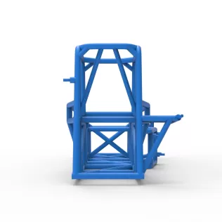 Frame of Vintage Supermodified stock car Version 3 Scale 1:25 - Model thumbnail 11