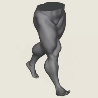 Muscular Man Leg Pose 10 - Model thumbnail 4