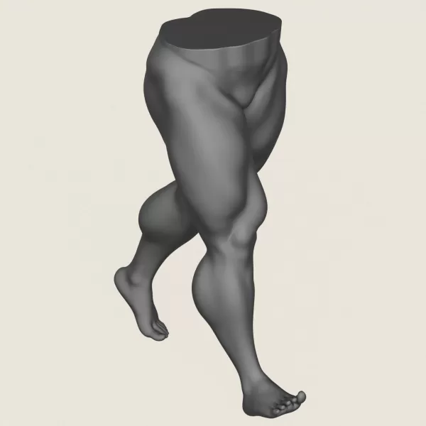Muscular Man Leg Pose 10 - Model preview 4