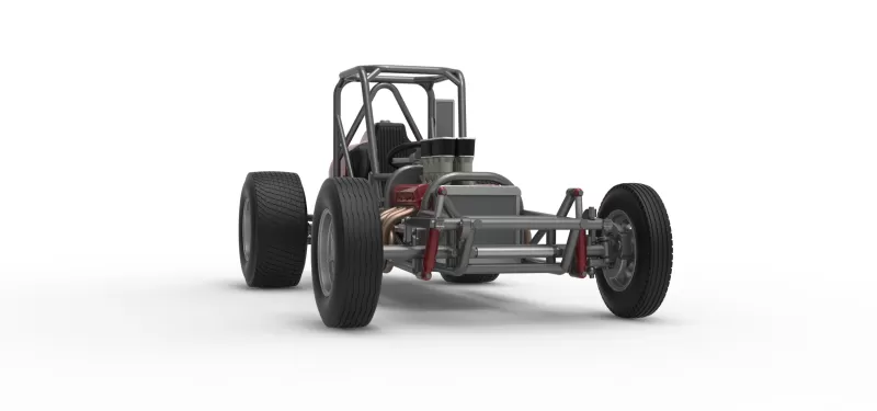 Dirt Silver Crown Champ car Base Version 2 Scale 1:25 - Model preview 27