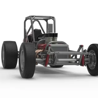 Dirt Silver Crown Champ car Base Version 2 Scale 1:25 - Model thumbnail 27