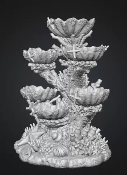 Colorful Coral Reef Tree Organizer STL File for 3D Print - Model preview 14