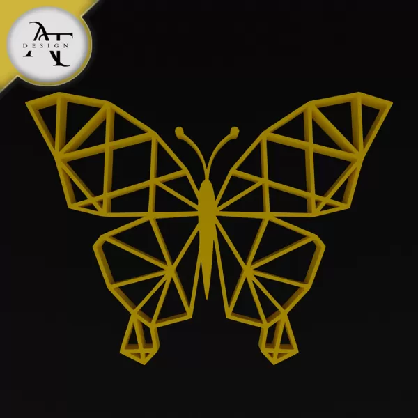 Butterfly - Geometric - 2D Wall Art Decor - Model preview 1