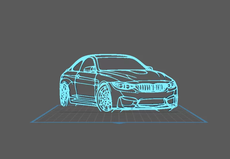BMW - M4 F82 Wall Art - Model preview 1