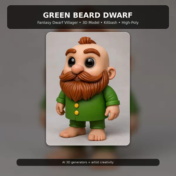 Fantasy Toy Character Collection Kitbash High-Poly 3D Model Set - Model preview 14