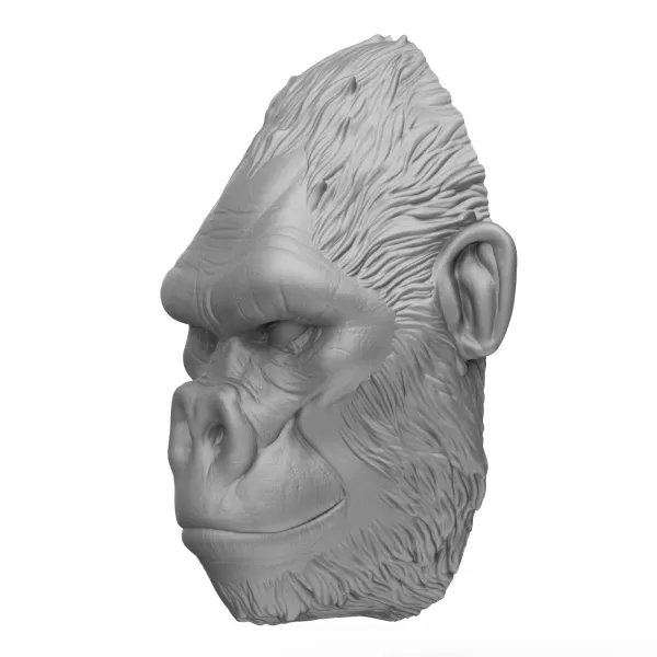 3D Printable Gorilla Face - Model preview 1