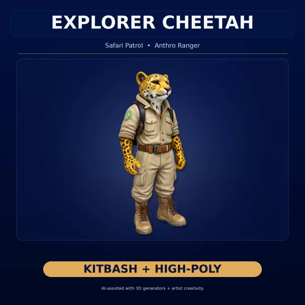 Anthro & Creature Character Collection – Kitbash + High-Poly 3D - Model preview 2