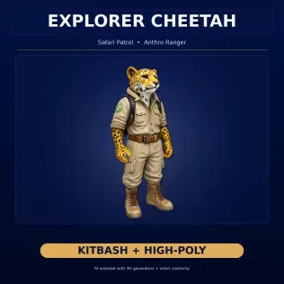 Anthro & Creature Character Collection – Kitbash + High-Poly 3D - Model thumbnail 2