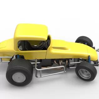 Vintage Sprint car while turning Version 2 Scale 1:25 - Model thumbnail 21