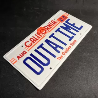 Back to the Future DeLorien Licence Plate Plaque - Model thumbnail 5