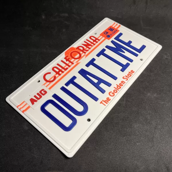 Back to the Future DeLorien Licence Plate Plaque - Model preview 5