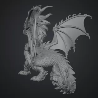 Spring Blossom Dragon STL File for 3D Print - Model thumbnail 11