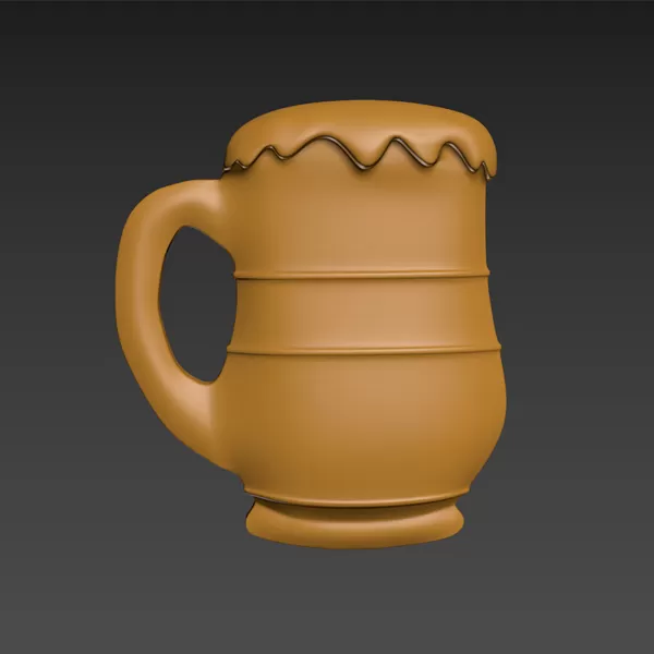 Beer Mug 3D print model - Model preview 1