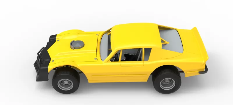 Vintage Dirt late model Race car Version 2 Scale 1:25 - Model preview 10