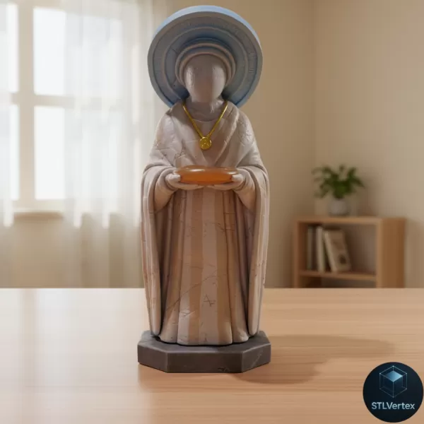 Saint Lucy Statue 3D Print Mold - Model preview 1