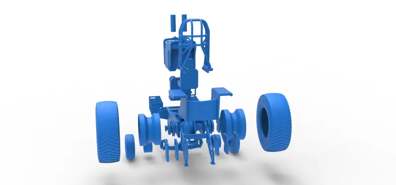 Fun short Pro Stock Pulling Tractor Version 4 Scale 1:25 - Model preview 20