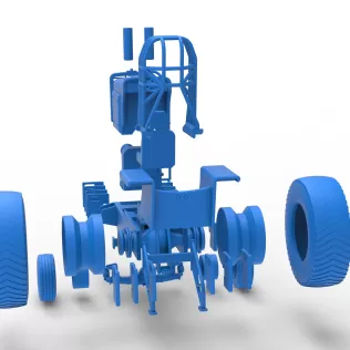 Fun short Pro Stock Pulling Tractor Version 4 Scale 1:25 - Model thumbnail 20
