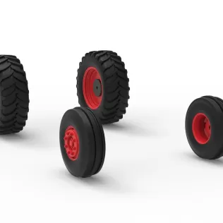 Wheel Set of Racing Combine Harvester Version 1 Scale 1:25 - Model thumbnail 8