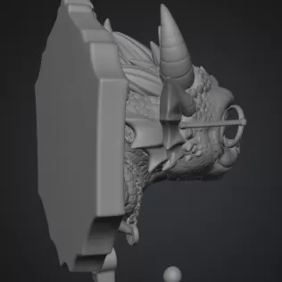 Kawaii Dragon Key Holder STL File for 3D Print - Model thumbnail 10