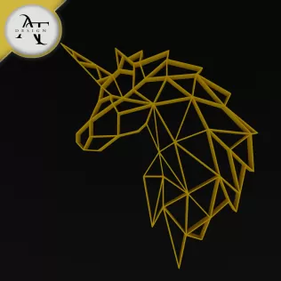 Unicorn - Geometric - 2D Wall Art Decor