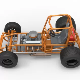 Vintage Sprint car Base Version 2 Scale 1:25 - Model thumbnail 10
