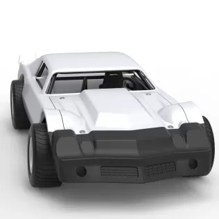 Vintage Dirt late model Race car Version 3 Scale 1:25 - Model thumbnail 26