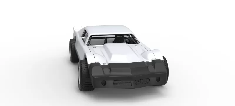 Vintage Dirt late model Race car Version 3 Scale 1:25 - Model preview 26