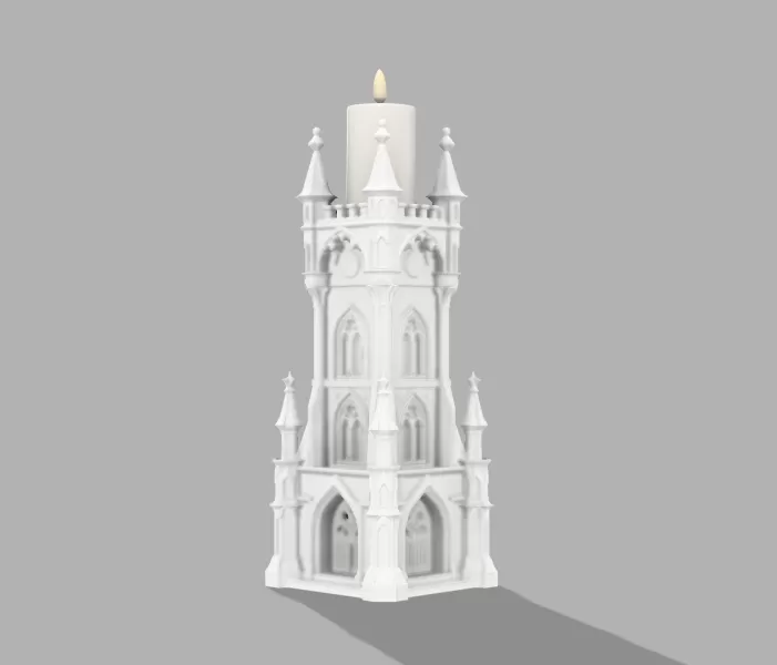 Complete Gothic Castle Set - 4 Towers + Dragon - Model preview 13