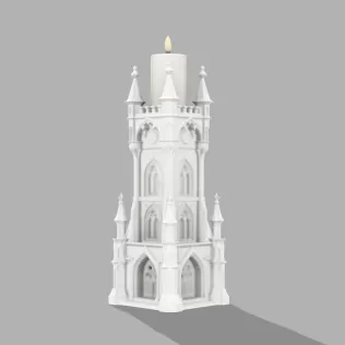 Complete Gothic Castle Set - 4 Towers + Dragon - Model thumbnail 13