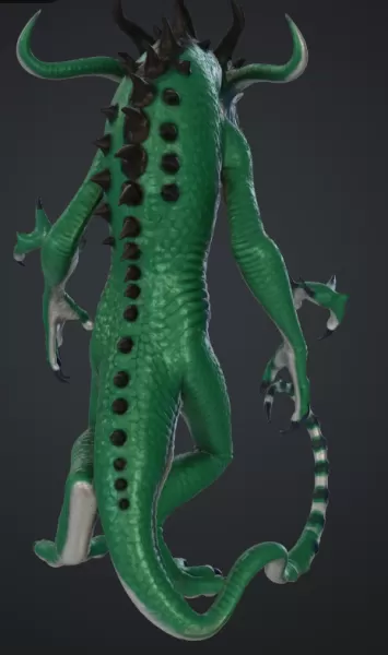 grünes monster - Model preview 3