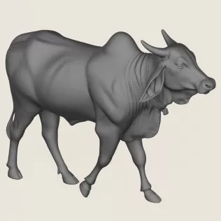 Indian Ox Print Ready 3D Model - Model thumbnail 4