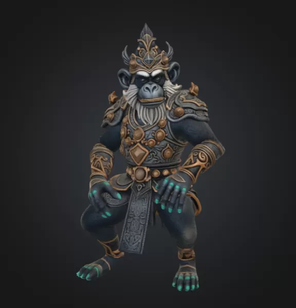 Monkey Warrior - Model preview 1