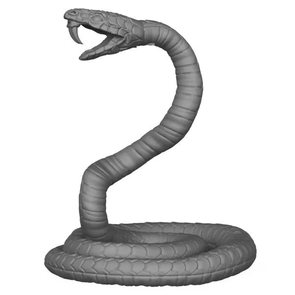 3D Printable Cobra Snake Reptile - Model preview 2