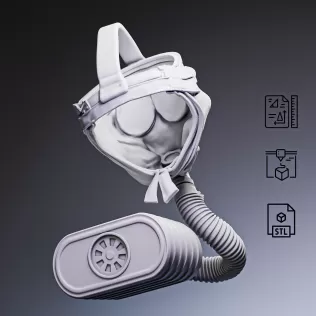 WWI Gas Mask S.B.R. #RoZ - Model thumbnail 8