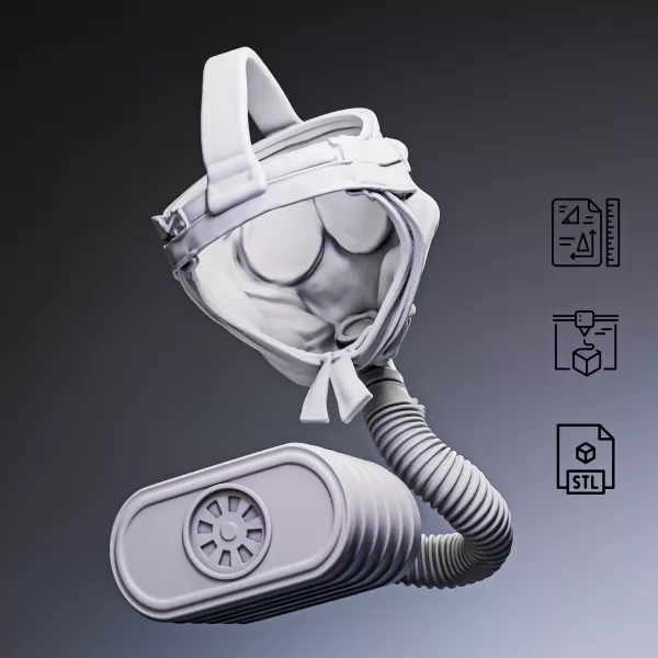 WWI Gas Mask S.B.R. #RoZ - Model preview 8