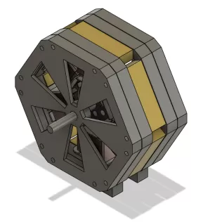 DIY Three-Phase Motor - Fully Covered and Small case (EI-112) - Model thumbnail 1