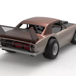 Vintage Semi-Late Model Stock Car while turning Scale 1:25 - Model thumbnail 18