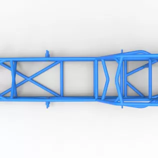 Frame of Vintage Dirt Modified stock car Scale 1:25 - Model thumbnail 8