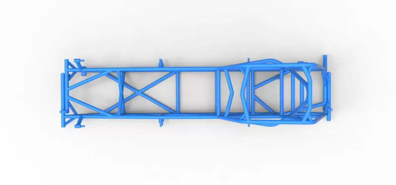 Frame of Vintage Dirt Modified stock car Scale 1:25 - Model preview 8