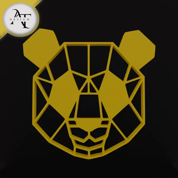 Panda - Geometric - 2D Wall Art Decor - Model preview 1