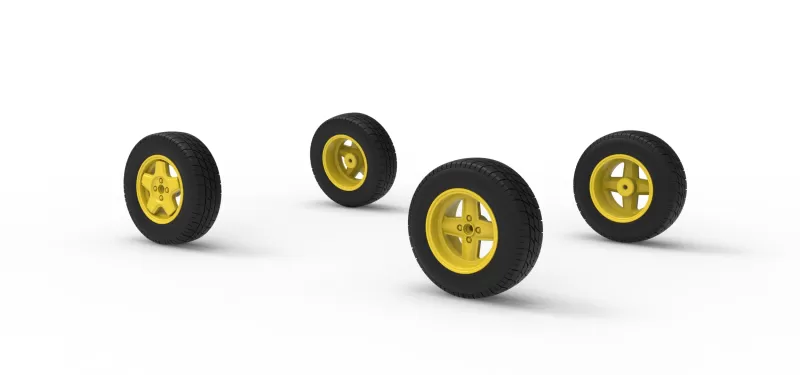 Wheel set of BriSCA Formula 2 Stock Car Scale 1:25 - Model preview 7